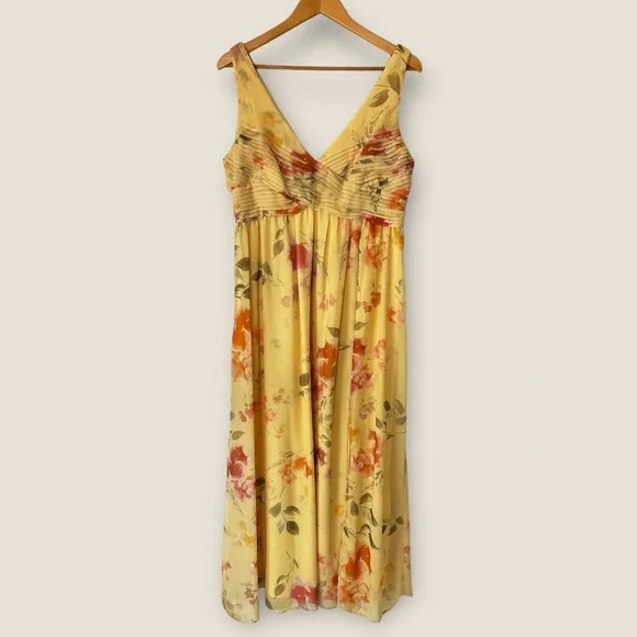 Birdy Grey Laurie Empire Maxi Dress Pale Yellow Rococo Floral - Picture 3 of 13